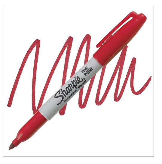 MARKER SHARPIE FINE POINT RED