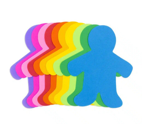 CUT OUTS COLORFUL PEOPLE 2" 100 PACK