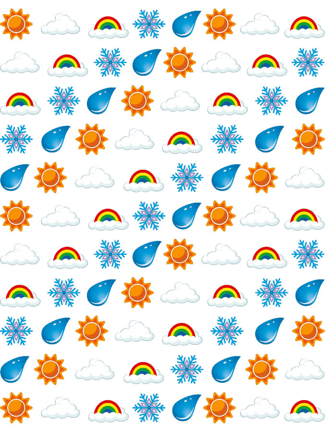 DIE-CUT WEATHER STICKERS - 6 SHEETS