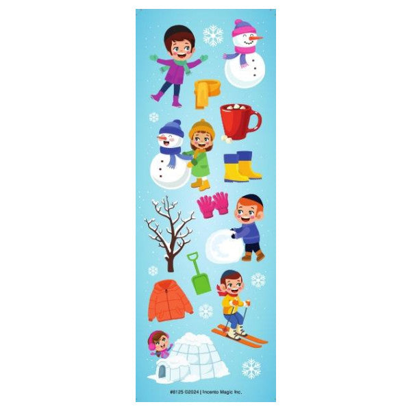 STICKERS  - SNOW THEME - 6 SHEETS