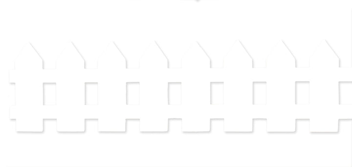 BORDERS PICKET FENCE  - 3"x36&