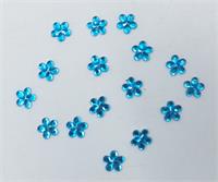 RHINESTONE: FLAT BACK FLOWERS TURQUOISE 11MM  200 PACK