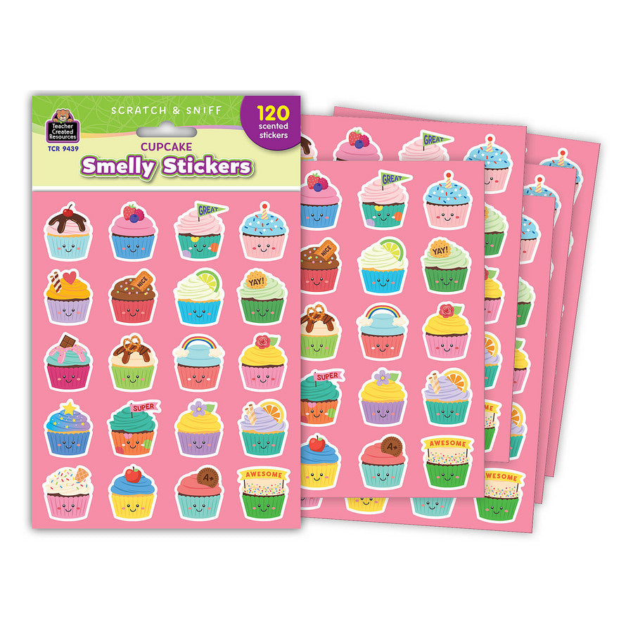 Scented Stickers Cupcakes 1" - 120 Stickers