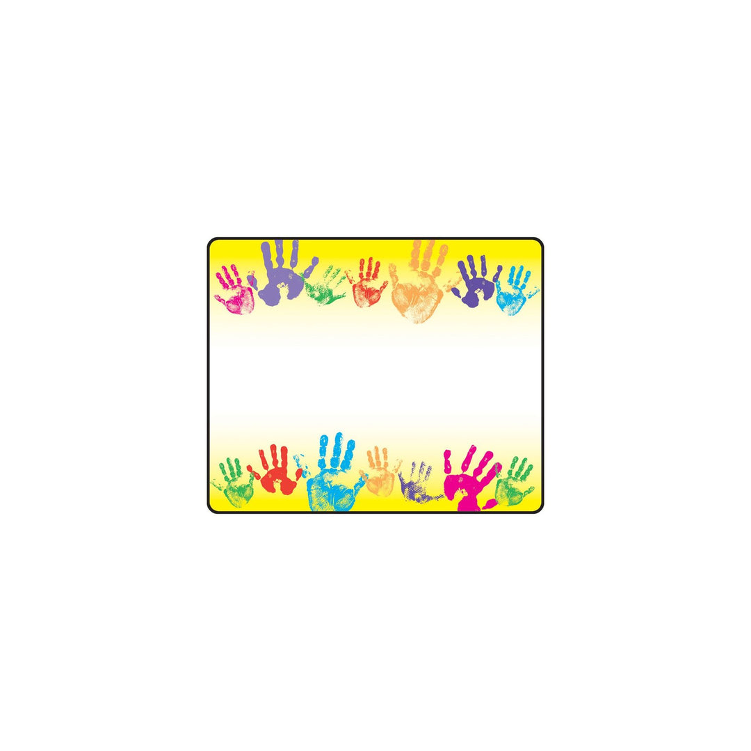 NAME BADGE: RAINBOW HANDS