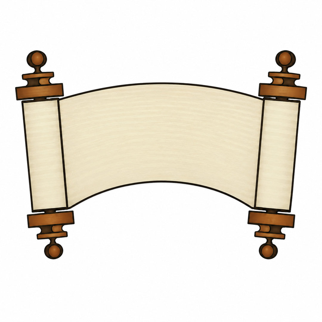 CUT-OUTS: OPEN TORAH SCROLL 4"X3" - 20 PACK