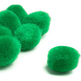 POM POMS: 1" KELLY GREEN 100 PACK