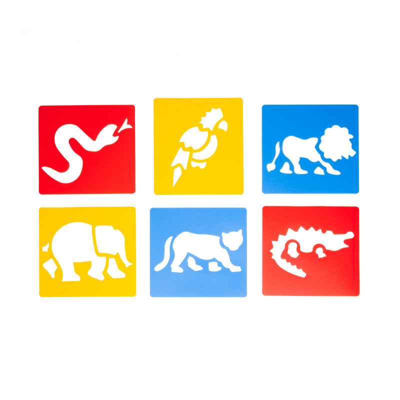 Jungle Animal Stencils 6 Pack