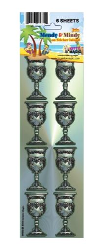 STICKERS -  SILVER BECHER 1 3/4" - 48 STICKERS