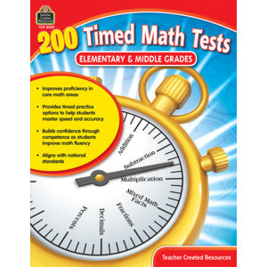 200 TIMED MATH TESTS GR K-8