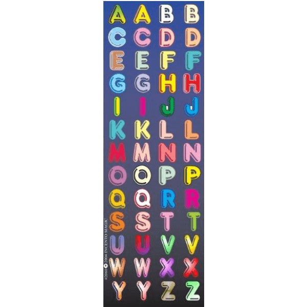 STICKERS  JUMBO DOTS -   ABC  METALLIC - 6 SHEETS