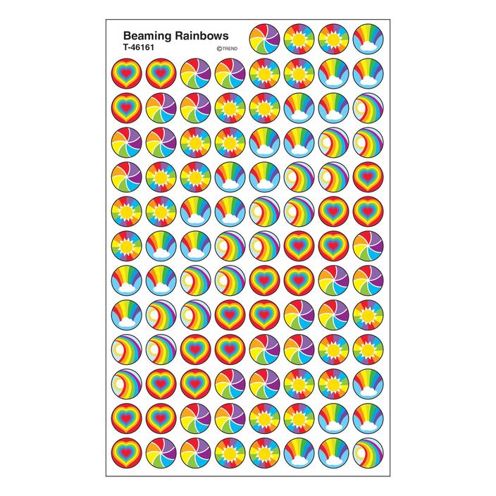 STICKER BEAMING RAINBOWS 8 SHEETS