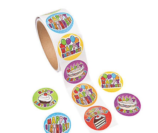 STICKERS ROLL: BIRTHDAY
