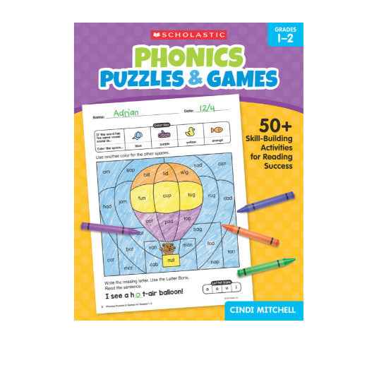BOOK PHONICS PUZZLES AND GAMES GRADE 1-2