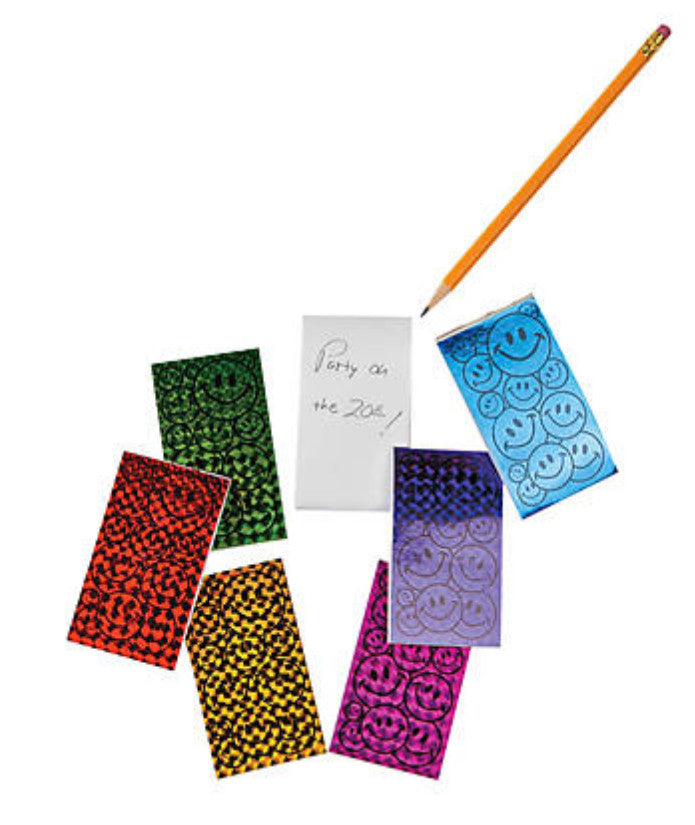 NOTEPAD SMILE FACE METALLIC
