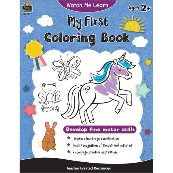 WATCH ME LEARN MY FIRST COLORING BOOK AGE 2+