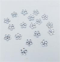 RHINESTONE: FLAT BACK FLOWERS  CLEAR 11MM  200 PACK