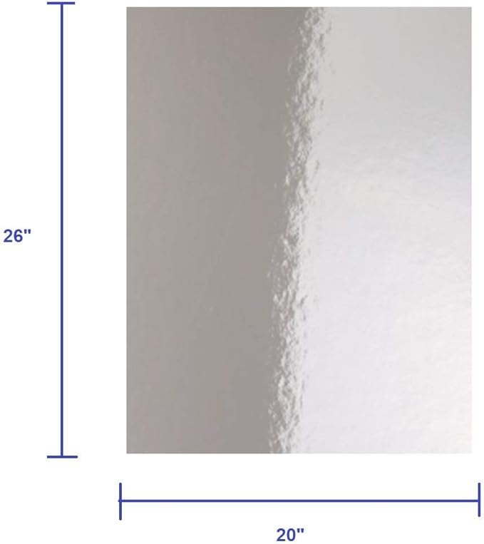 MIRROR BOARD: 20"x26", SILVER - 1 SHEET