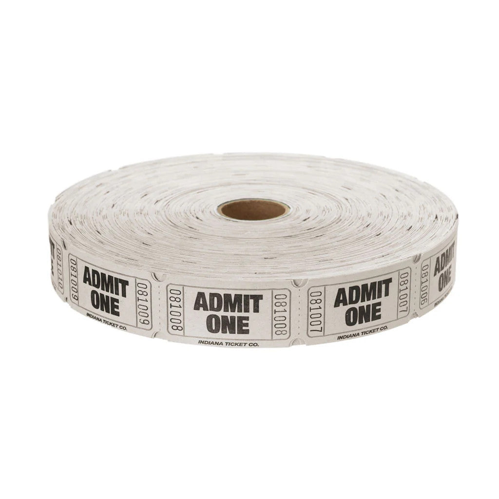 Raffle Tickets Single Admit One 2000 Pack