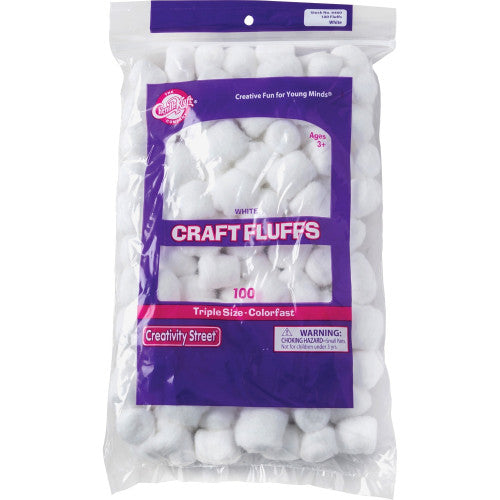 CRAFT FLUFFS:  WHITE 100 PACK