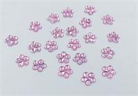 RHINESTONE: FLAT BACK FLOWERS PINK 21MM  30 PACK