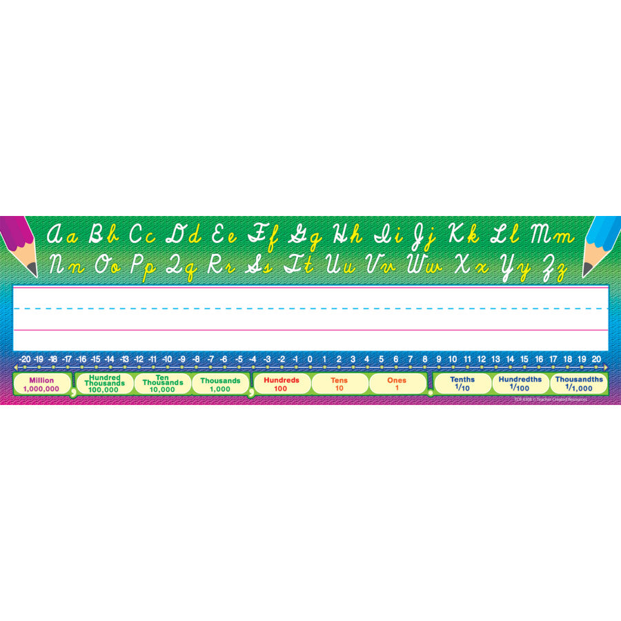 NAME PLATE: CURSIVE WRITING 11.5"X3.5" 36 PACK