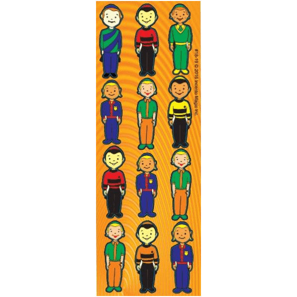 STICKERS: DIE-CUT  BOYS - 6 SHEETS