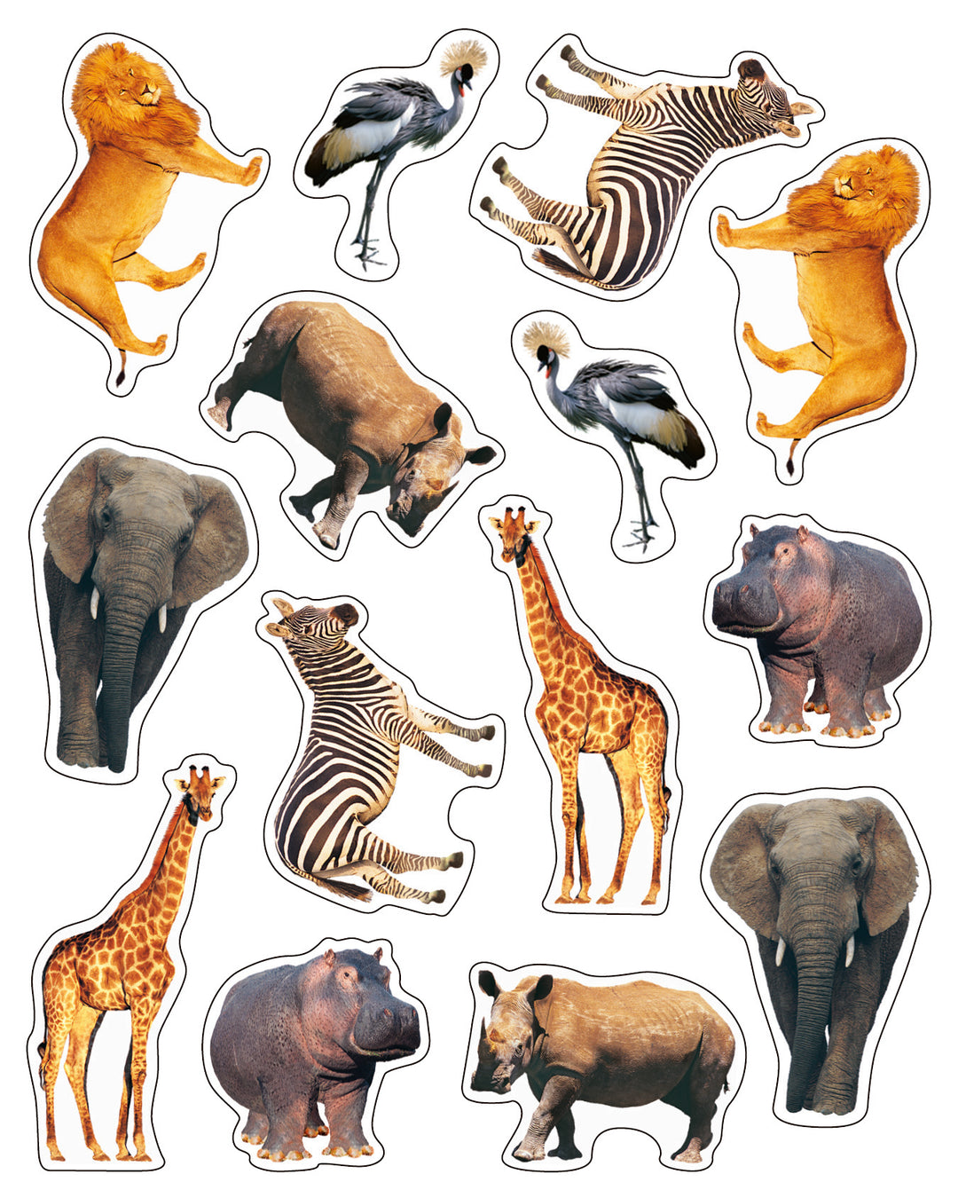 STICKERS: WILD ANIMALS SHAPE STICKERS - 84 STICKERS