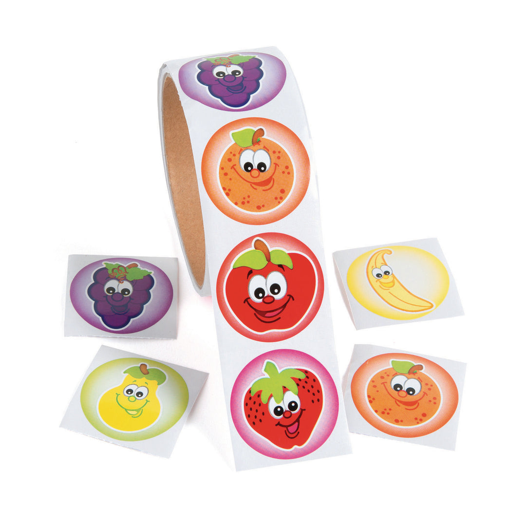 STICKERS ROLL: FRUIT 100/ROLL