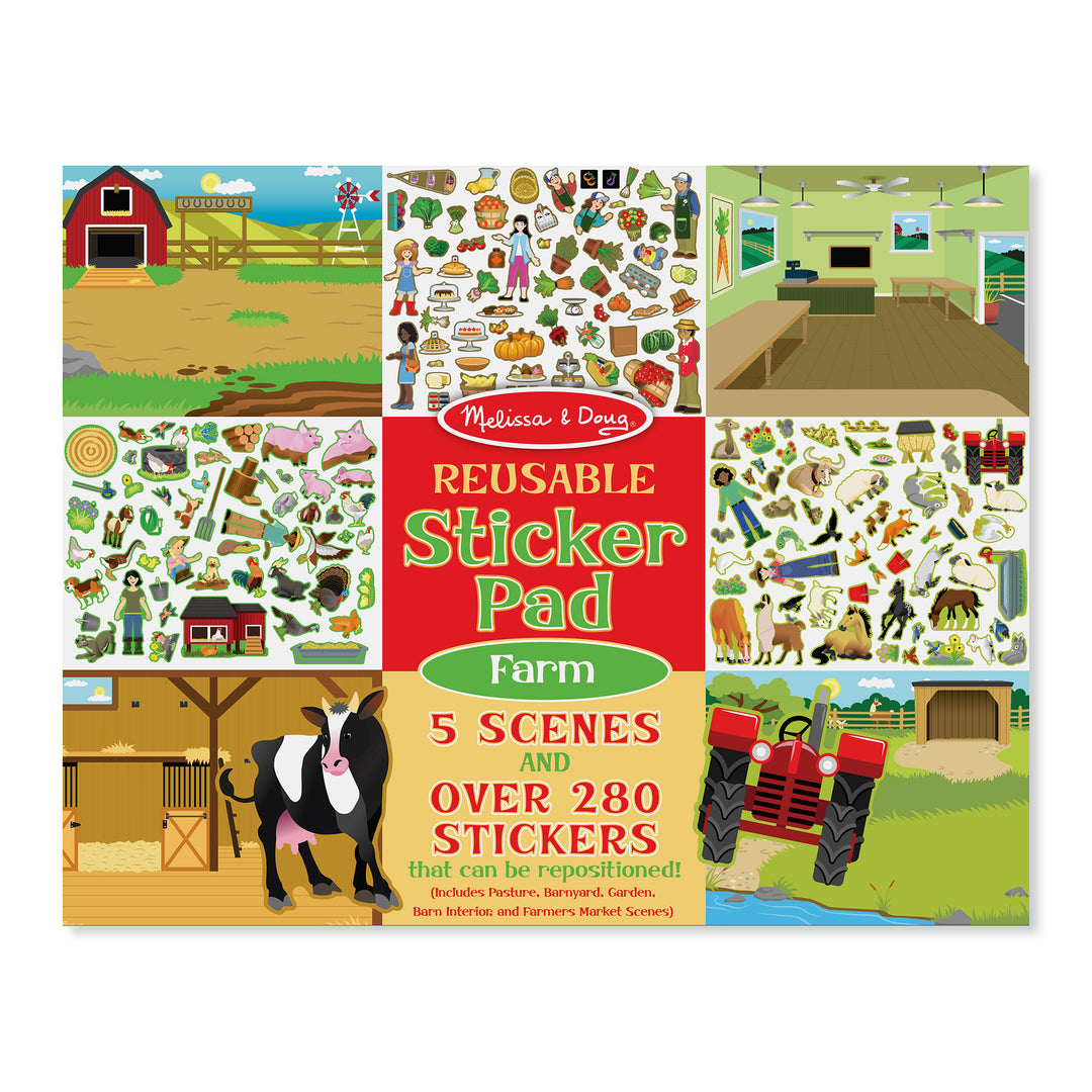 REUSABLE STICKER PAD: FARM