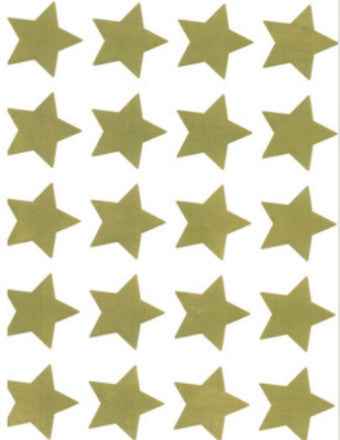 STICKERS LARGE GOLD STARS 10 SHEETS