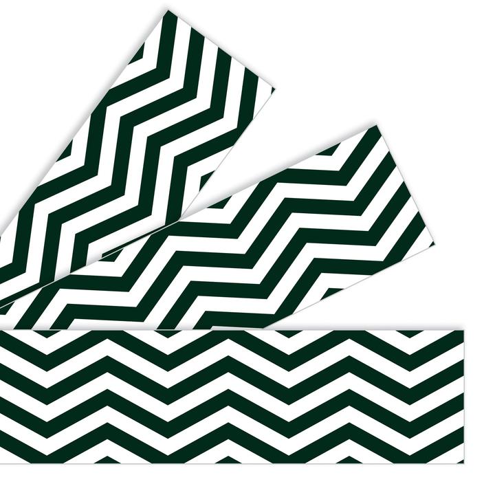 STRAIGHT BORDERS BLACK CHEVRON -  2 3/4" x 35 3/4&