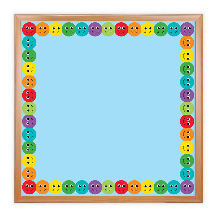DIE-CUT SCALLOPED BORDERS: SMILEY 3"X36&