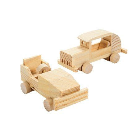 WOOD CAR: UNFINISHED/UNPAINTED