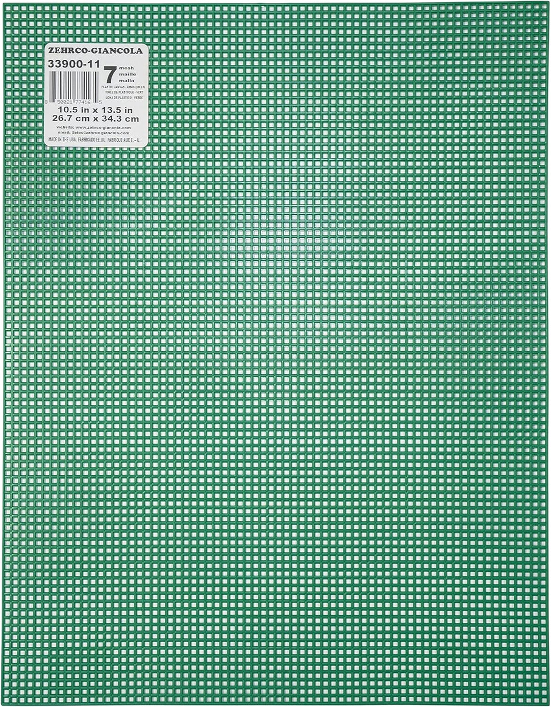 PLASTIC CANVAS: GREEN 10.5"x13.5"