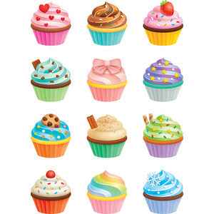 MINI CUT OUTS:  CUPCAKES 2-5/8"x2-5/8"  - 36 PACK
