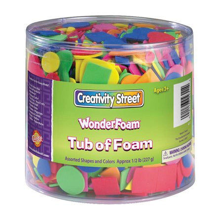 FOAM SHAPES: LARGE TUB ASSORTED  3000 PACK