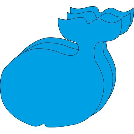 CUT OUT: WHALE LARGE 5.5"X5.5" - 31 PACK