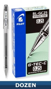 PILOT PEN -  G-TEC -  BLACK  HYPER FINE  .25mm