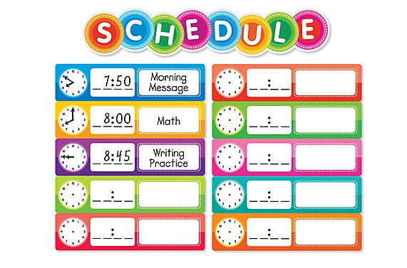 MINI BULLETIN BOARD SET COLOR YOUR CLASSROOM SCHEDULE