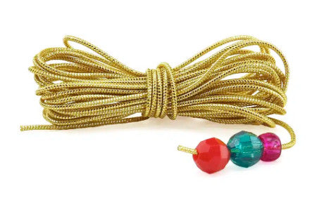 BEADING THREAD - ELASTIC - GOLD 30 YARDS