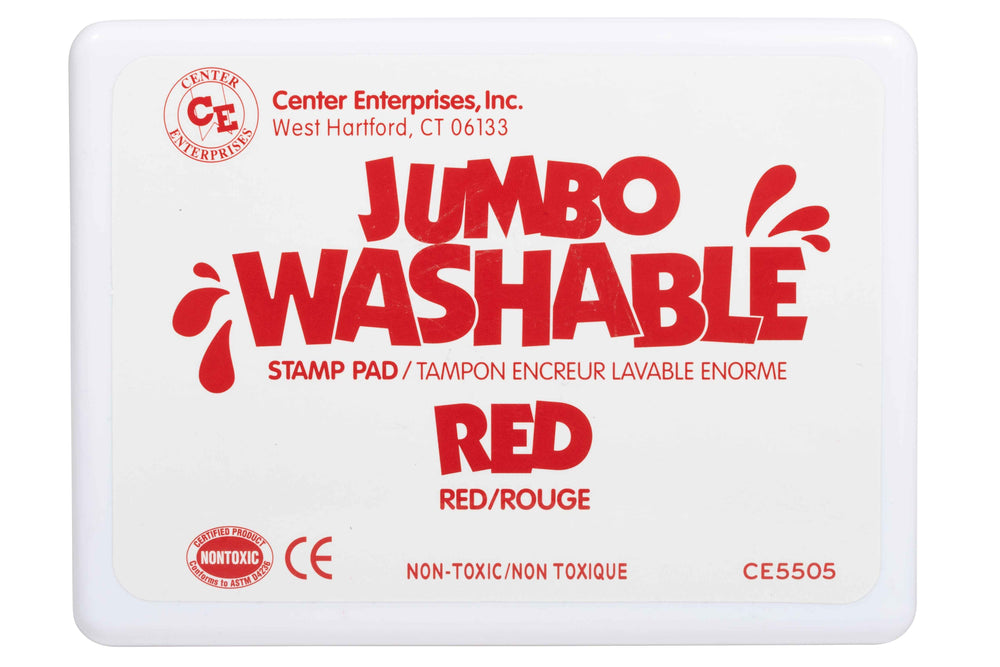 JUMBO STAMP PAD:  WASHABLE  RED