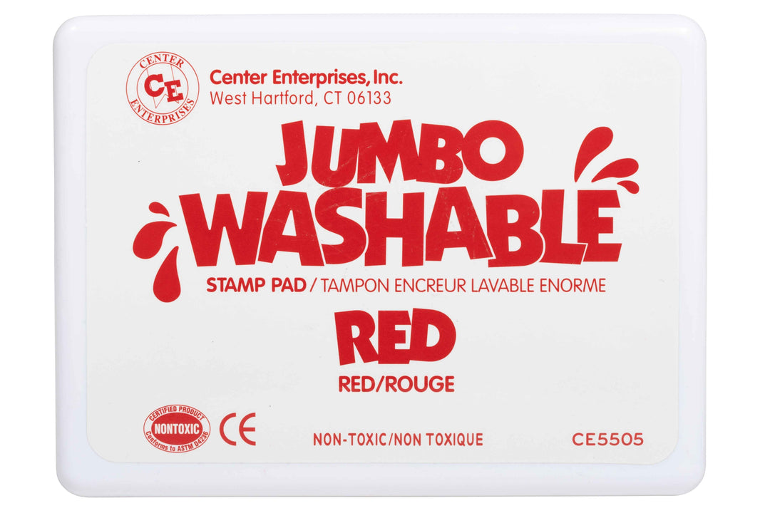 JUMBO STAMP PAD:  WASHABLE  RED