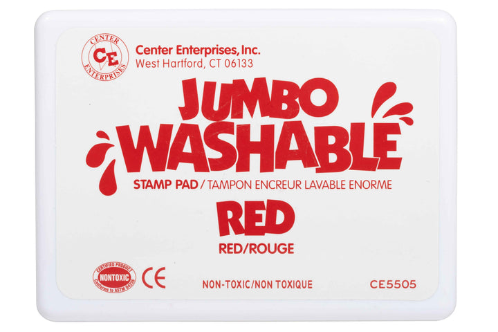 JUMBO STAMP PAD:  WASHABLE  RED
