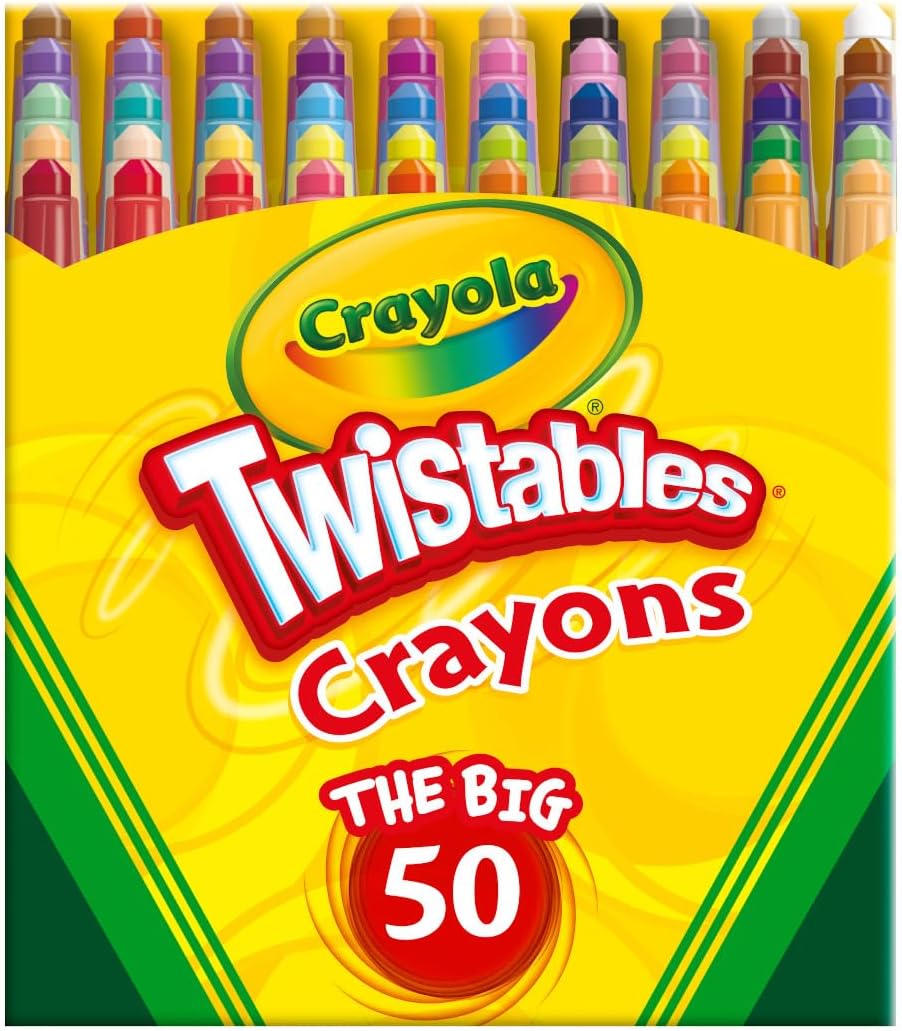 CRAYOLA TWISTABLE CRAYONS - 50 PACK