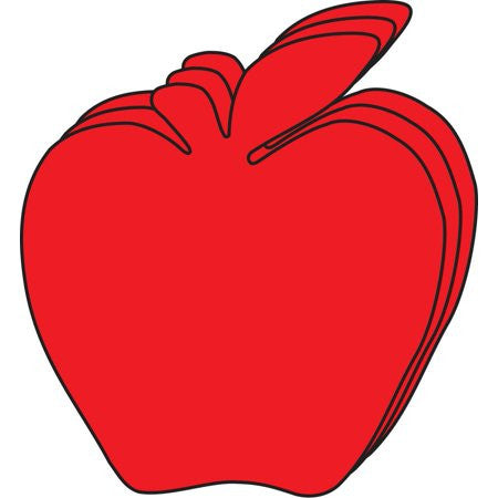 CUT-OUTS: LARGE RED APPLE 5"X5" 31 PACK
