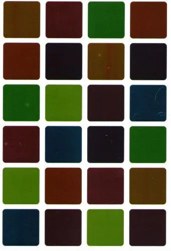 STICKERS: FOIL SQUARE LARGE 10 SHEETS