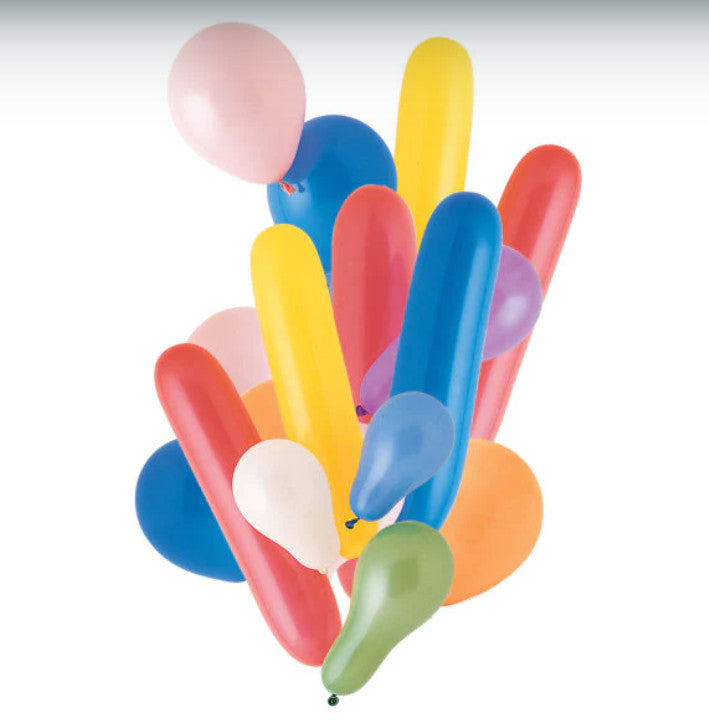 BALLOONS: ASSORTED SHAPES &amp; SIZES VALUE PACK - 100 GRAMS
