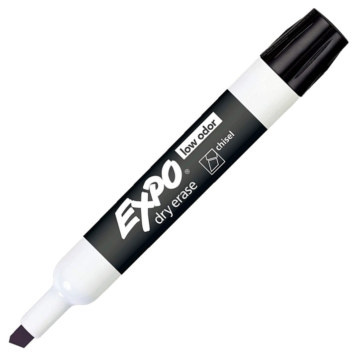 MARKER EXPO DRY ERASE LOW ODOR BLACK, CHISEL - 1 MARKER