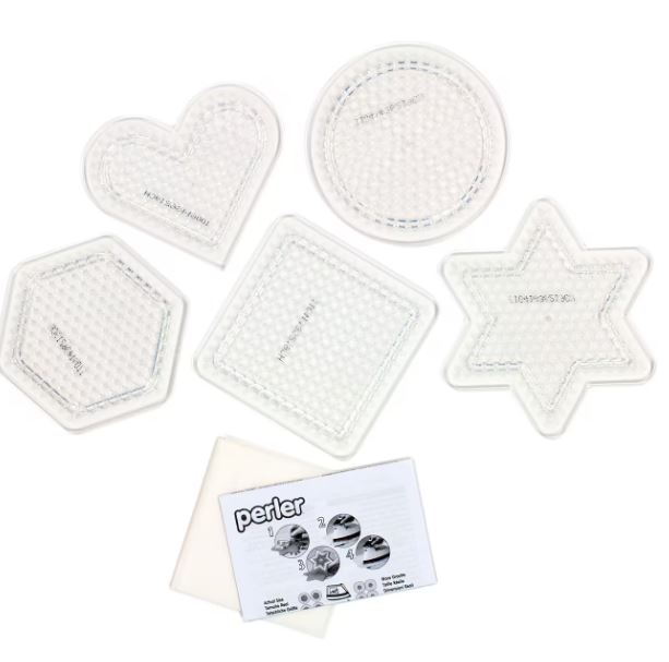 PERLER -  SMALL -  CLEAR PEGBOARDS 5 PACK