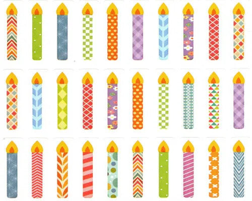 STICKERS: DESIGNER CANDLE 10 SHEETS